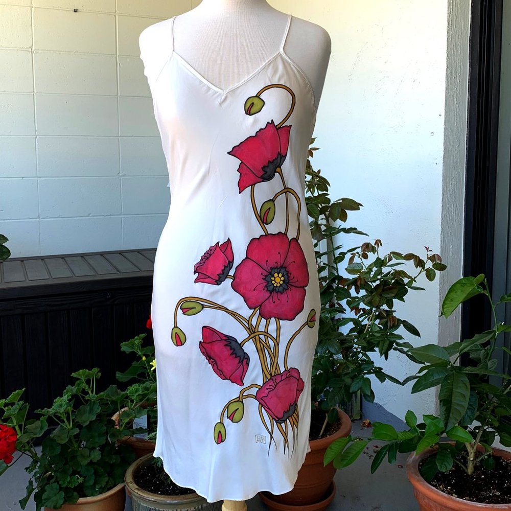 Hand Painted Silk Chemise dress